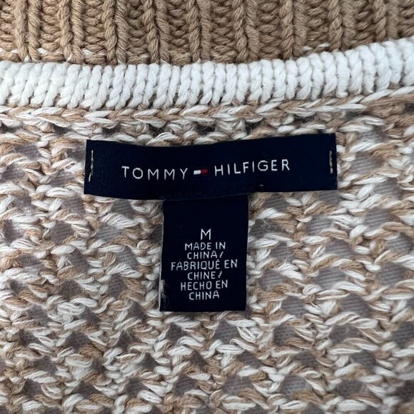 Tommy Hilfiger Women's Open Knit Crochet V-Neck Sweater - Picture 3 of 4